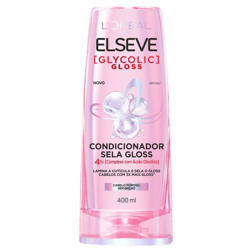 Condicionador Sela Gloss L'oréal Paris Elseve Glycolic Gloss - 400ml