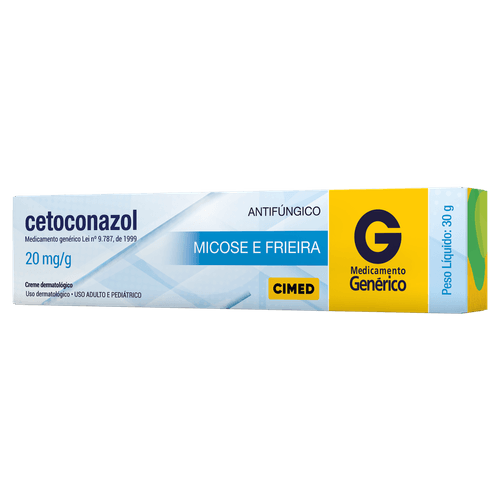 Creme Antifúngico Cetoconazol Cimed 20mg/g 30g