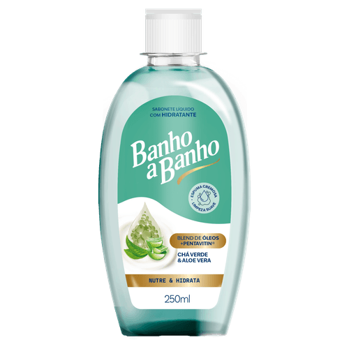 Sabonete Líquido Banho a Banho 250ml Chá Verde e Aloe Vera