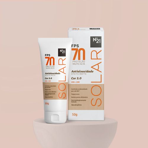Protetor Solar Facial N21 Cor 3.0 FPS70 - 50g