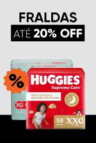 Fraldas até 30% OFF